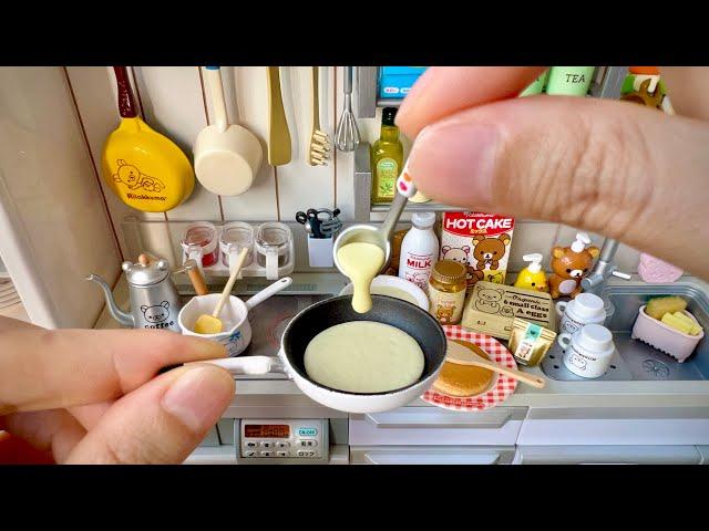 Re-Ment Mini Kitchen | Mini Pancake & Cappuccino | Toy Food Cooking | Toy Food Miniatures (ASMR)
