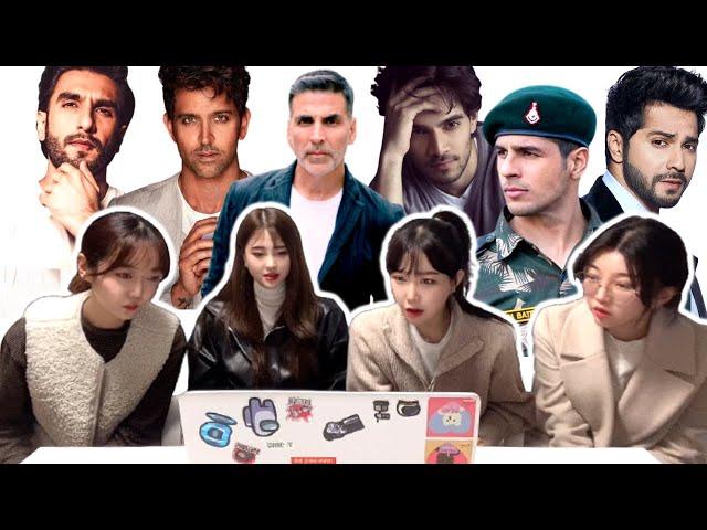 Indian Bollywood Male Actors  | Korean women's reactions | CHANNEL RAID