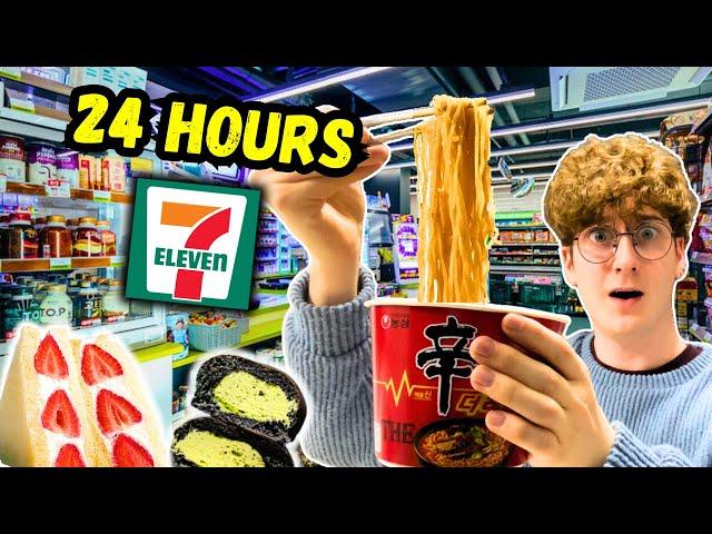 24 Hours Eating ONLY Korean Convenience Store Food!