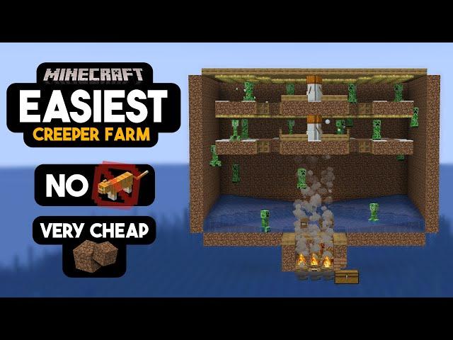 EASIEST Creeper Farm in Minecraft ~1000+ Gunpowder Per Hr!