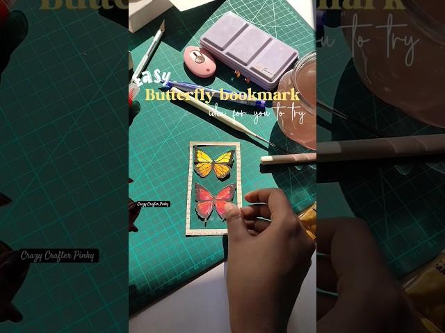 Asthetic butterfly bookmark making idea #trending #youtube #diy #viral #youtubeshorts #homemade