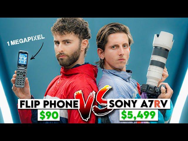 $90 Flip Phone VS $5,500 Sony A7RV - WHO WILL WIN?