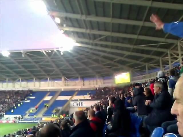 CRYSTAL PALACE FANS START FIRE AT CARDIFF CITY!