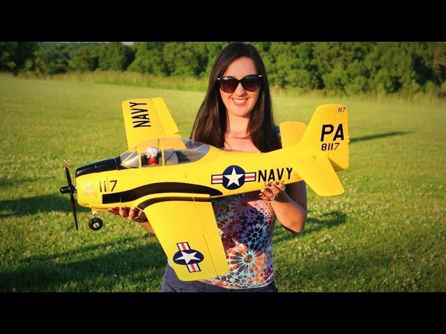 T-28 Trojan 1100mm 43" Warbird Eleven Hobby RC Plane REVIEW - TheRcSaylors