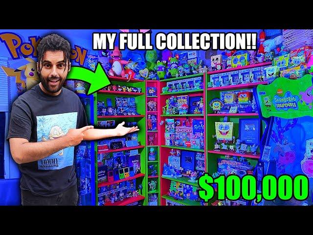 TOURING MY ENTIRE NICKELODEON 90S/2000S COLLECTION ROOM!! "$100,000 STREAM ROOM TOUR"