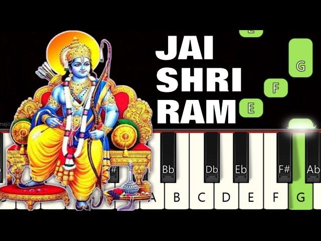 JAI SHRI RAM  | Adipurush | Piano tutorial | Piano Notes | Piano Online #pianotimepass #jaishriram