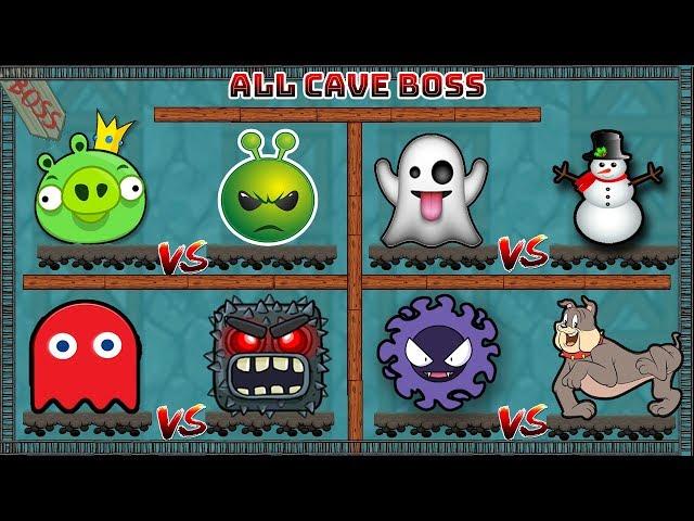 (  ALL CAVE BOSS  )  RED BALL 4 \ PART 2 / Storms of Bosses Fights (ios/android)