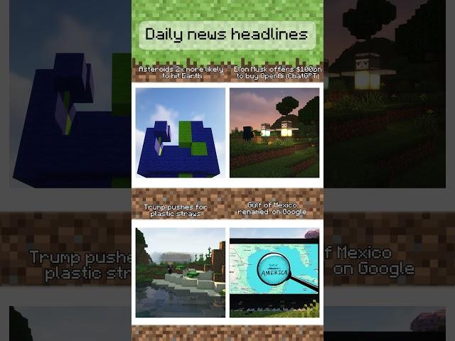 Get a feel for the global pulse in just a few seconds. #minecraft #news #headlines