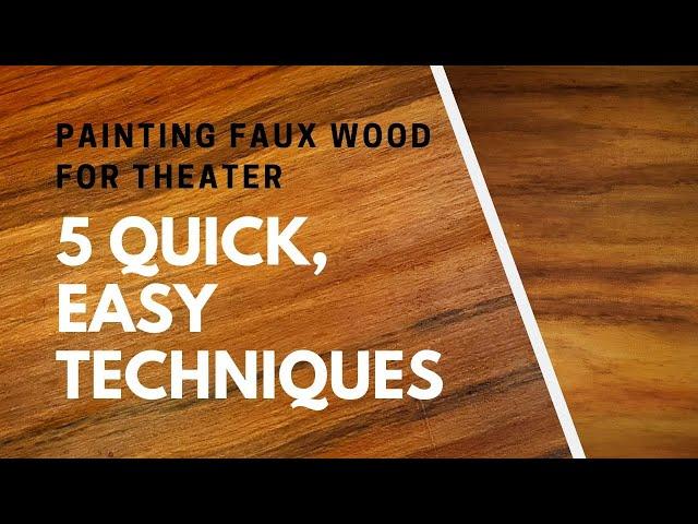 Painting Faux Wood for Theater - Scenic Art