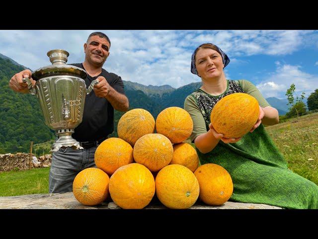 Cooking Fresh Melon Jam for Tea! Hermits Life in the Mountains