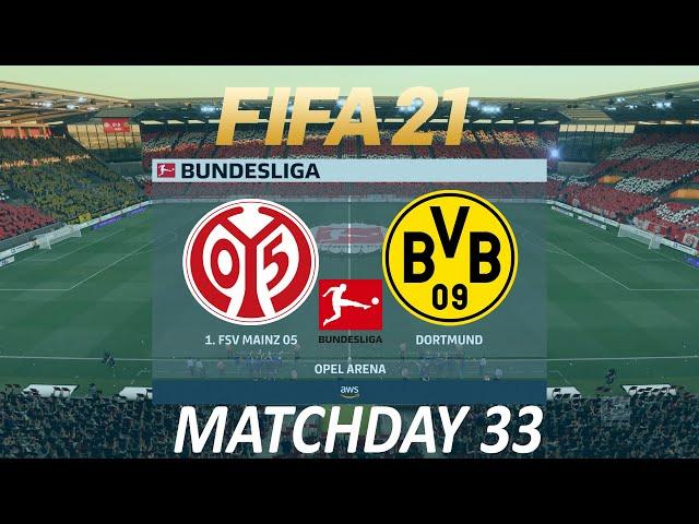 FIFA 21 Mainz vs Borussia Dortmund | Bundesliga 2021 | PS4 Full Match