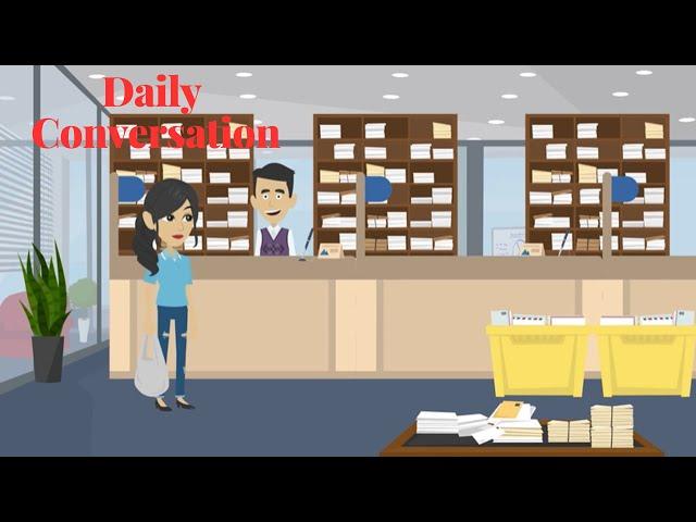 Daily English Conversation Practice  | Speaking naturally| The Post Office