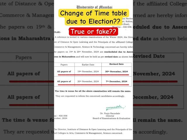 Change in dates True or fake?? #examupdates2024 #mumbaiuniversity #engineeringstudies