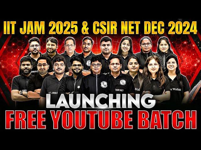 IIT JAM 2025 & CSIR NET : Launching New Batch - YouTube Free Batch| PW