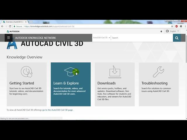 1.Access to Civil 3D Knowledge network
