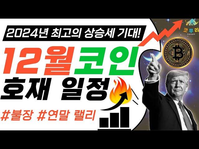 2024년 12월 코인 호재 일정, 드디어 대망의 연말 랠리가 왔다!