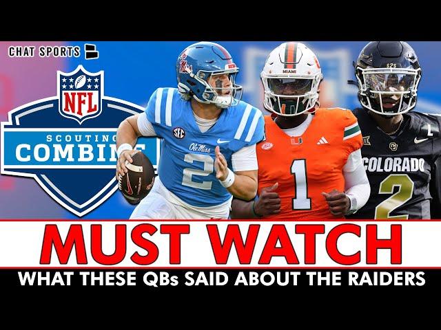 Raiders News: You Have To See What Jaxson Dart, Cam Ward & Shedeur Sanders Said At The NFL Combine