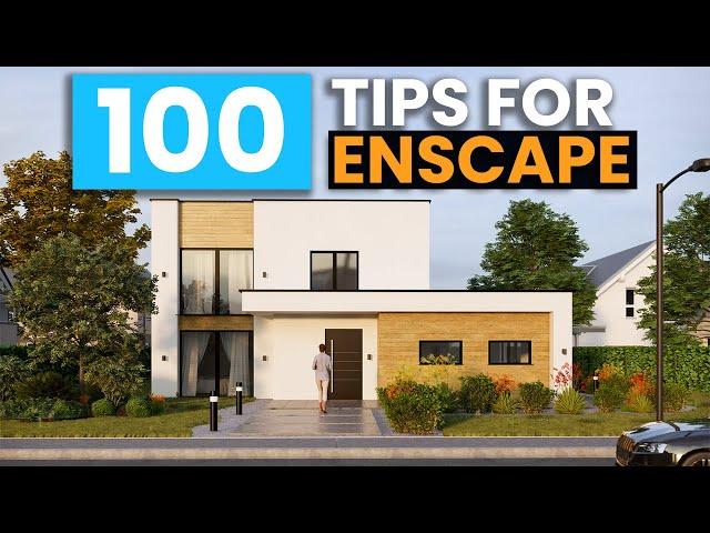 100 Tips in 8 MINUTES to IMPROVE Your Enscape Renders!