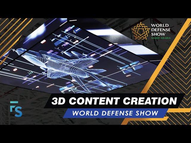 3D LED Ceiling at World Defense Show KSA - Fractal Systems