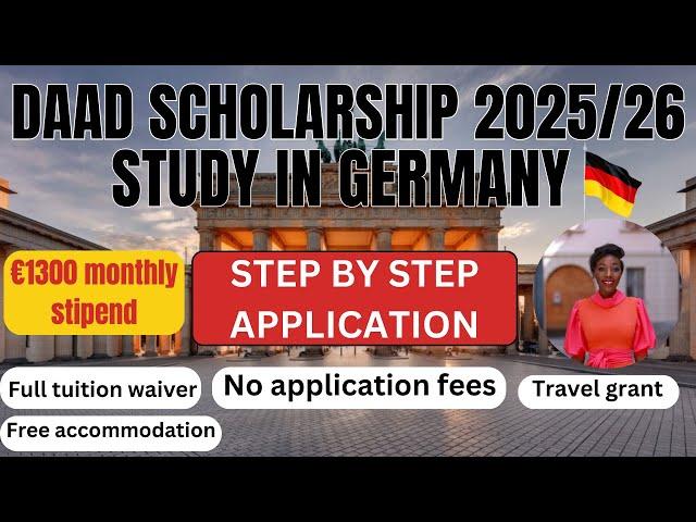 DAAD scholarship step by step application 2025/26 | Study in Germany | Bonn University