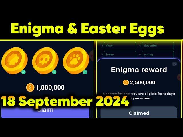 18 September Rocky Rabbit Daily Easter Eggs and Enigma | 3.5M Coin Free