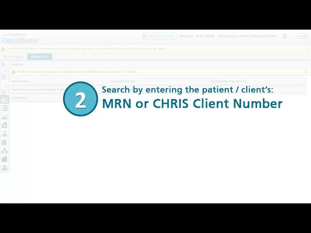 ConnectingOntario ClinicalViewer - How to Search for a New Patient or Client