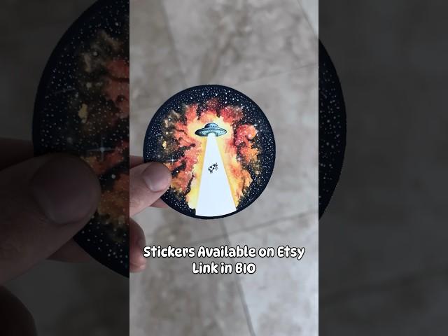 UFO Alien Abduction Sticker