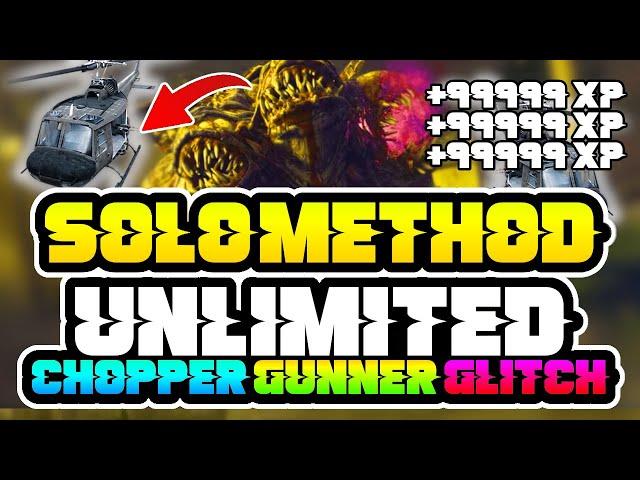 BO6 Zombie Glitches SOLO METHOD UNLIMITED CHOPPER GUNNER GLITCH (UNLIMITED XP GLITCH)