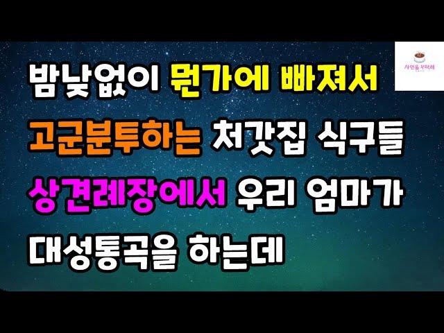[감동 사랑사연] 밤낮없이 뭔가에 빠져서 고군분투하는 처갓집 식구들 상견례장에서 우리 엄마가 대성통곡을 하는데