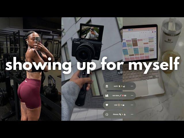 POV: you’re showing up for yourself | working out, filming content, sticking to routines, & more