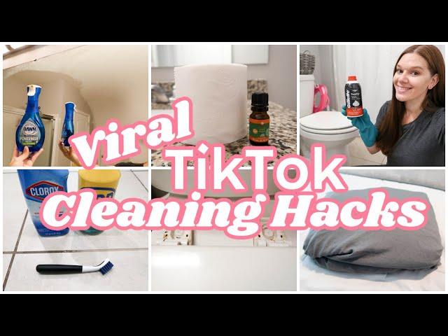 TIKTOK CLEANING HACKS | TESTING VIRAL TIKTOK CLEANING HACKS | CLEANTOK