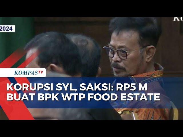 Saksi Pada Sidang Kasus Korupsi SYL Ungkap BPK Minta Uang ke Kementan untuk WTP Food Estate