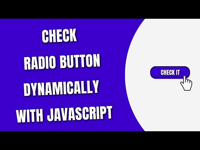 Check Radio Button Dynamically in JavaScript [HowToCodeSchool.com]