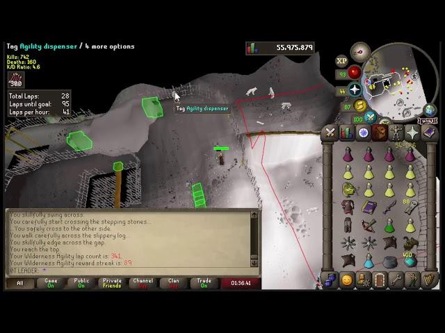 ANTI PKING WILDY COURSE TILL 70 AGILITY