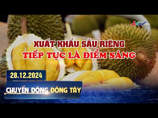 Xuất khẩu sầu riêng tiếp tục là điểm sáng | Chuyển động Đông Tây 28.12.2024 | Truyền hình Hậu Giang