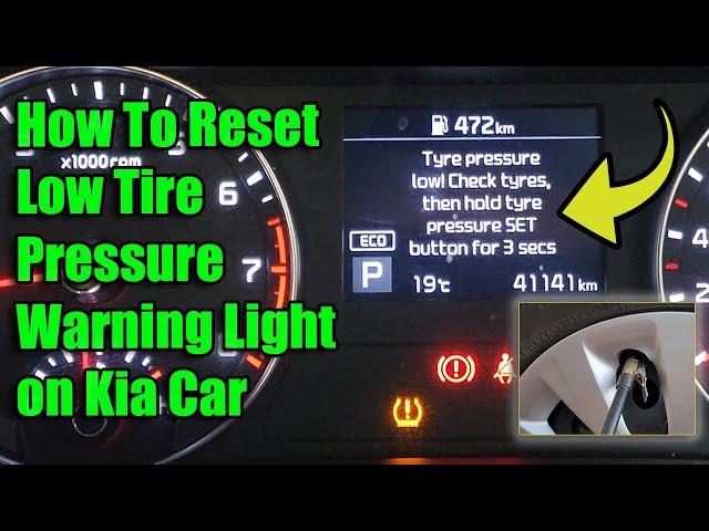 How To Reset Low Tire Pressure Warning Light on Kia Car