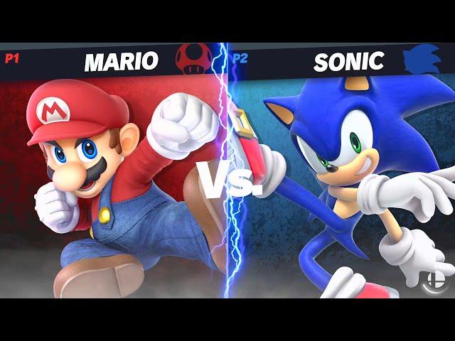 2-Player Super Smash Bros Ultimate: Mario vs Sonic Ultimate Round 1 *BRO VS SIS!!*