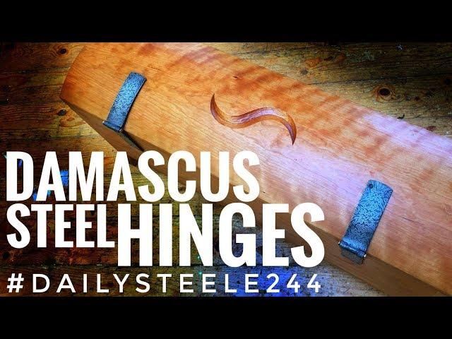 DAMASCUS STEEL HINGES ON BOX OF POWER!!!