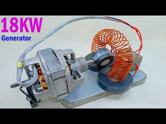 How to make self-running machine into free energy  220v 18000w powerful electricity Generator