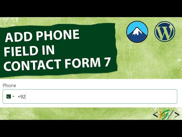 How to Add Phone Field with Country Dial Code and Flag in Contact Form 7 in WordPress