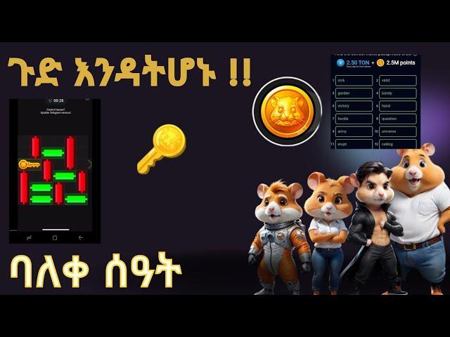 የመጨረሻ ነው ካመለጠ ልፋታቹ ገደል ገባ|️Warning Hamsters|Tapswap|Rockers