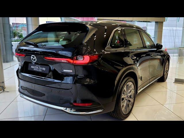 Mazda CX-90 ( 2024 )  Luxury Family SUV 7 seater Black Edition | Walkaround & Detail