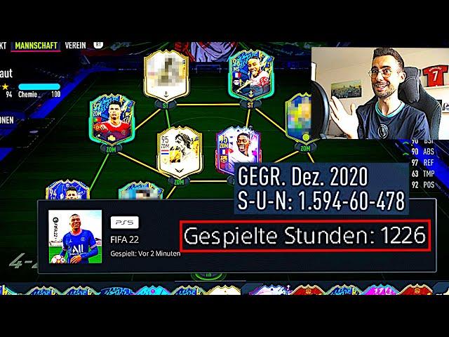 SO SEHEN 1200 STUNDEN FUT 22 AUS !!!  FIFA 22 Ultimate Team RTG Club Tour