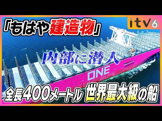 【内部に潜入】人があんなデカいものを…長さ400m 世界最大級のコンテナ船に潜入！