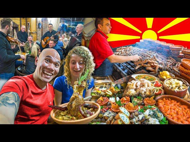 MACEDONIAN Food in Skopje Macedonia - Tavče Gravče, Ajvar & Kolenica Pork Knuckle + BALKAN FOOD TOUR