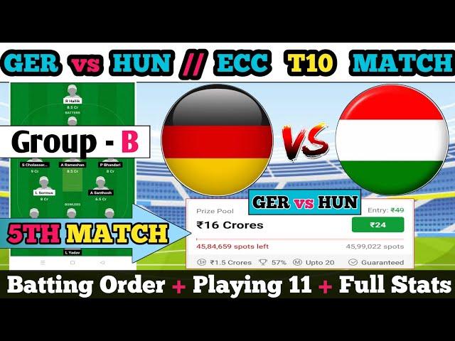 Ger vs hun Dream11 || Ger vs hun Dream11 prediction || Ger vs hun 5th Match || Ger vs hun