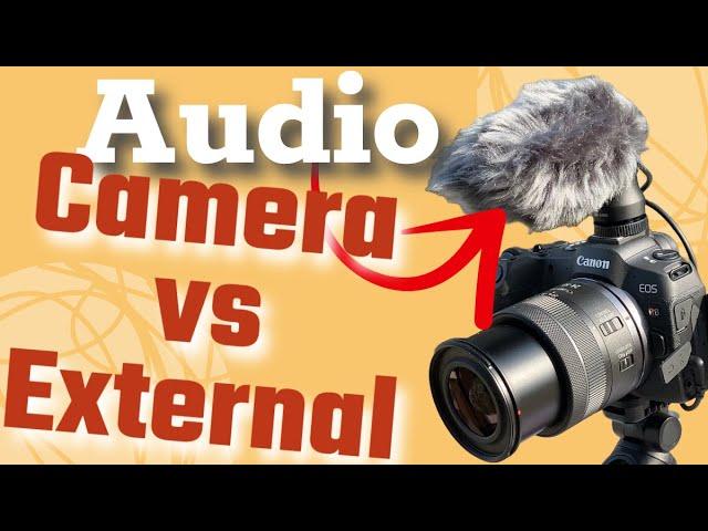 Canon R8 Mic vs External Canon DM-E100 Stereo Microphone #canonr8 #cameragear