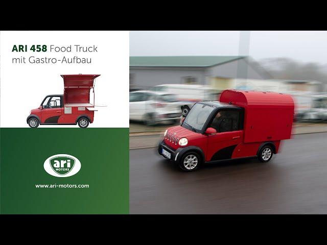 ARI 458 Food Truck Elektro Transporter für Ihre Gastro Idee, 80km/h, 495 km Reichweite, 500 kg