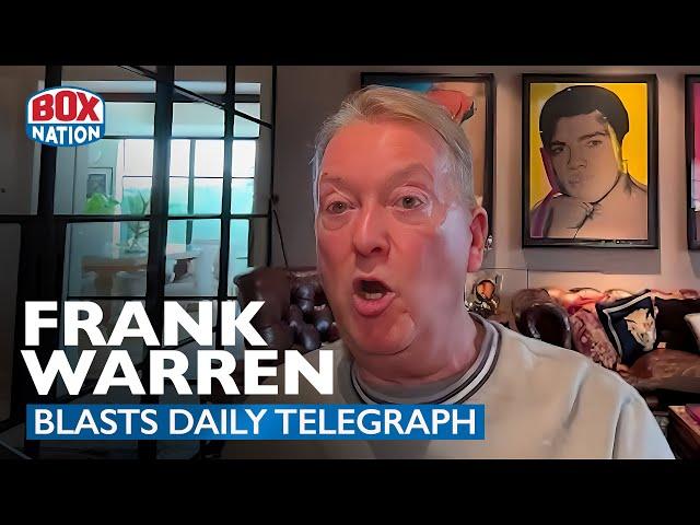 "I Find It Offensive & Disgusting!" - Frank Warren Erupts At Tyson Fury Article