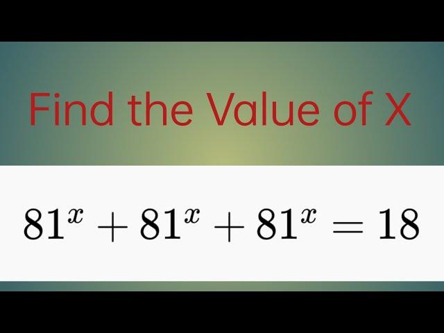 Nice Exponent Math Simplification| Find The value of x